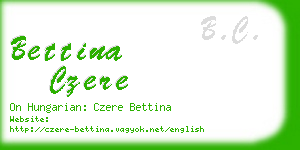 bettina czere business card